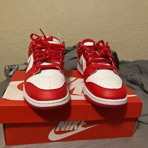 Nike Bold Red and White Athletic Shoes